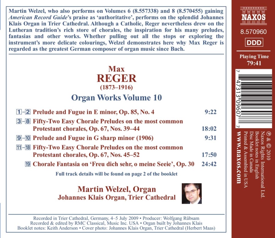 Reger: Organ Works Vol. 10 - slide-1