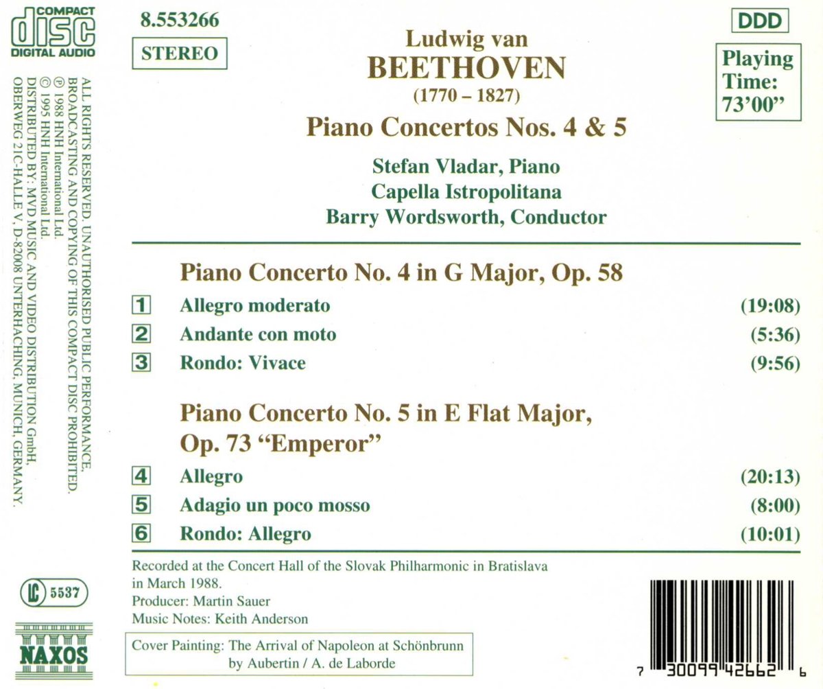 BEETHOVEN: Piano Concertos Nos. 4 and 5 - slide-1