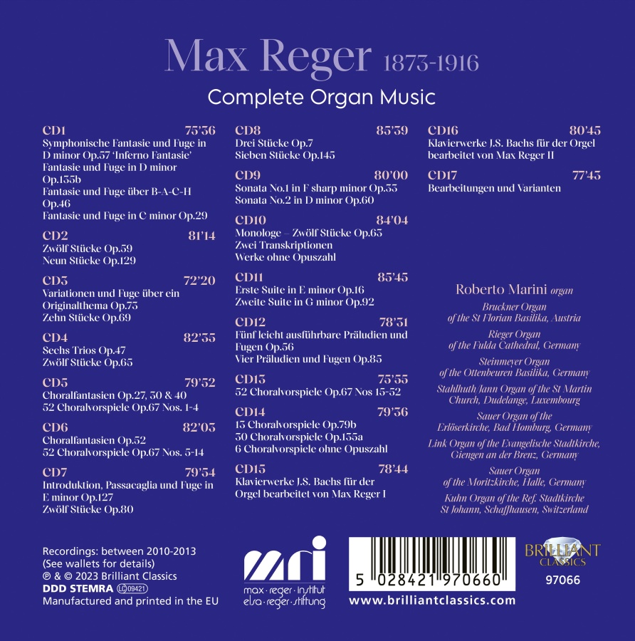 Reger: Complete Organ Music - slide-1