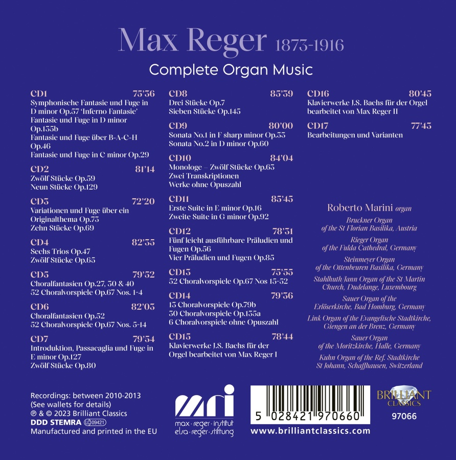 Reger: Complete Organ Music - slide-1