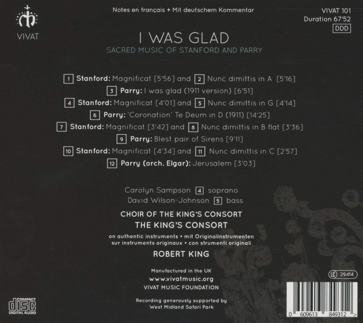 I was glad - Sacred music of Stanford & Parry - slide-1