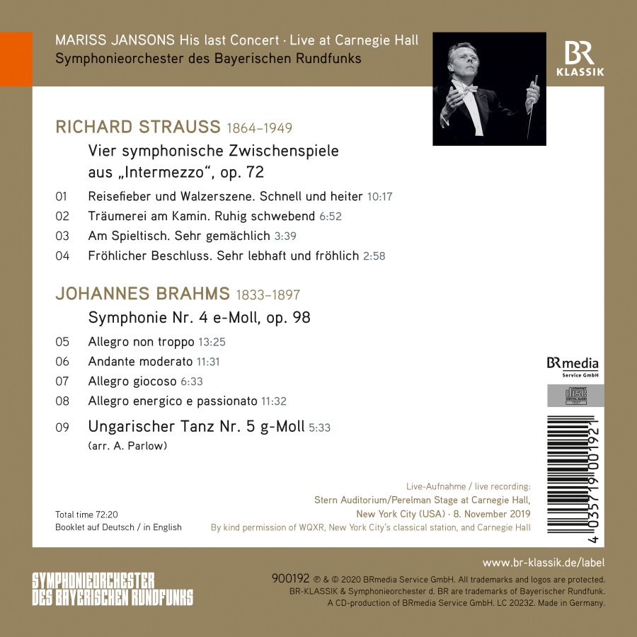 Mariss Jansons - His last Concert, Live at Carnegie Hall - slide-1