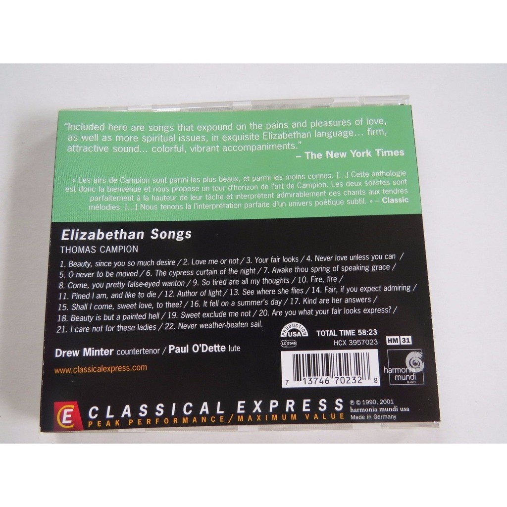 Campion: Elizabethan Songs - slide-1