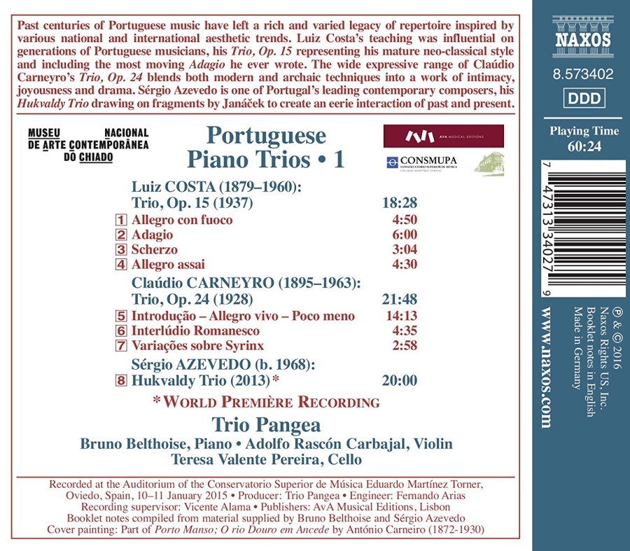 Portuguese Piano Trios Vol. 1 - Costa; Carneyro; Azevedo - slide-1