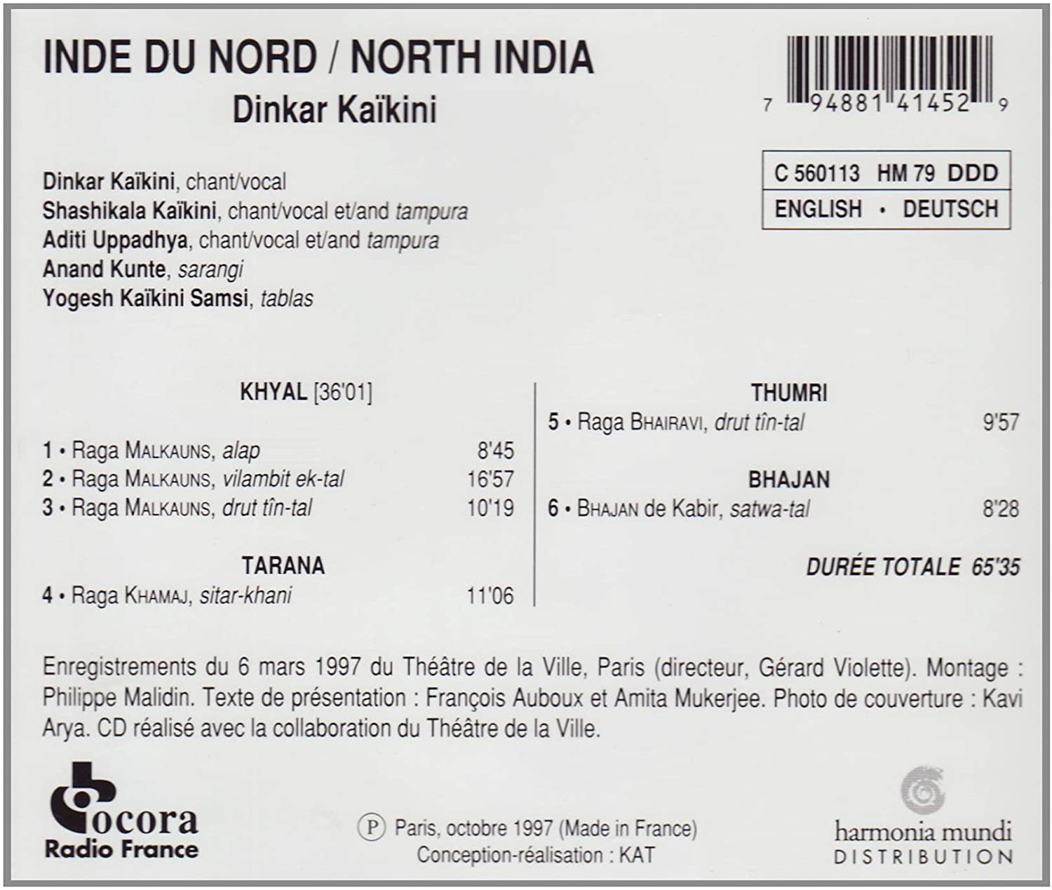 Dinkar Kaikini ‎– Inde Du Nord - slide-1