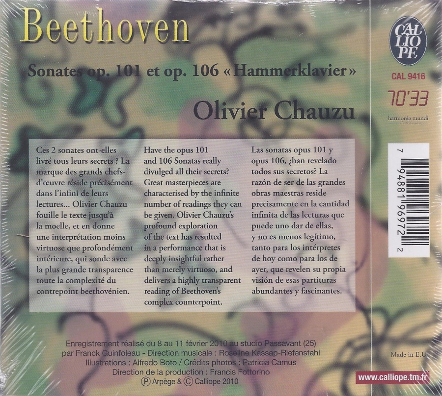 Beethoven: Sonates pour piano Op. 101 & 106 - slide-1