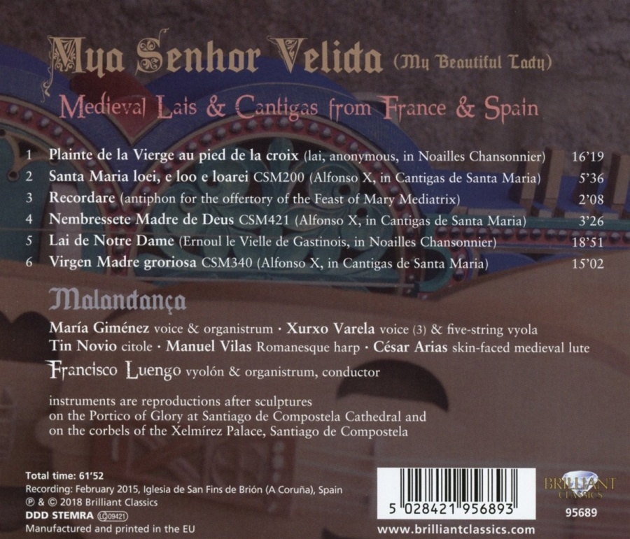 Mya Senhor Velida: Medieval Lais & Cantigas from France & Spain - slide-1