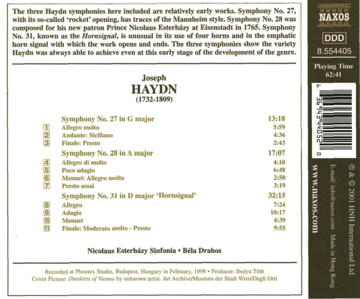HAYDN: Symphonies no. 27,28,31 - slide-1