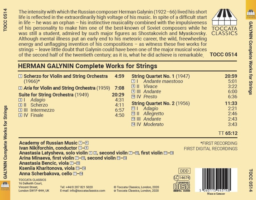 Galynin: Complete Works for Strings - slide-1