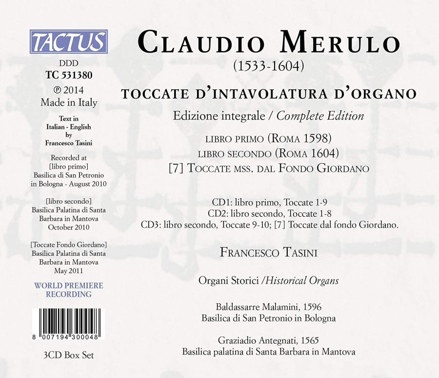 Merulo: Toccate d’intavolatura d’organo - Complete Edition - slide-1