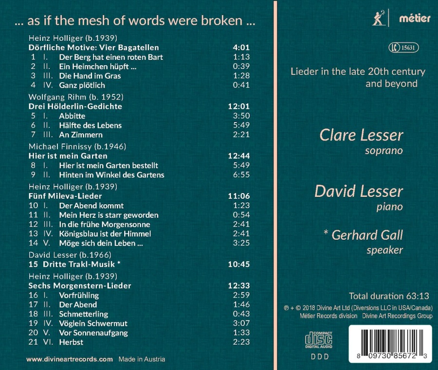 As if the mesh of words were broken - contemporary lieder - slide-1