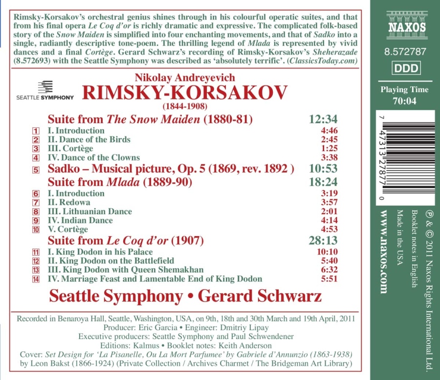 Rimsky-Korsakov: Suites from Snow Maiden, Sadko, Mlada, Le Coq d’or - slide-1