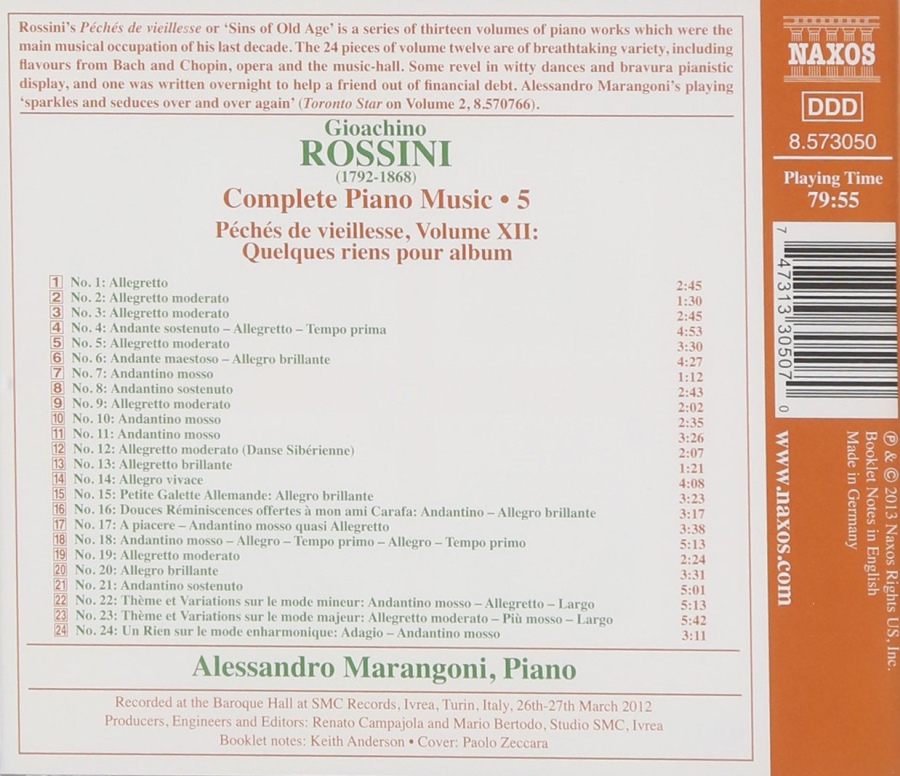 Rossini: Complete Piano Music 5 - Péchés de vieillesse Vol. XII - slide-1