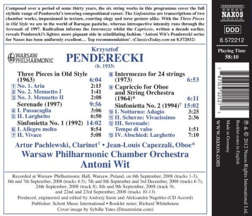 Penderecki: Sinfoniettas, Oboe Capriccio, Three Pieces in Old Style, Serenade, Intermezzo - slide-1