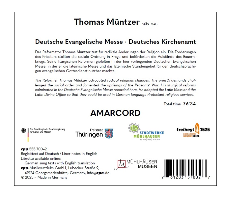 Müntzer: Deutsche evangelische Messe; Deutsches Kirchenamt - slide-1