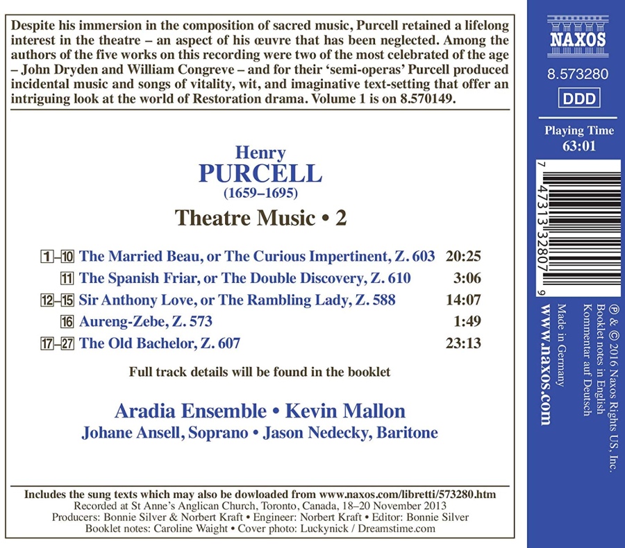 Purcell: Theatre Music 2 - slide-1