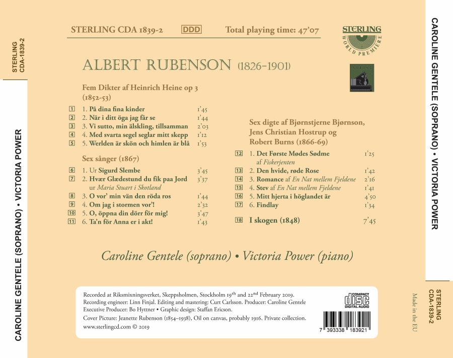 Rubenson: Songs for voice and piano - slide-1