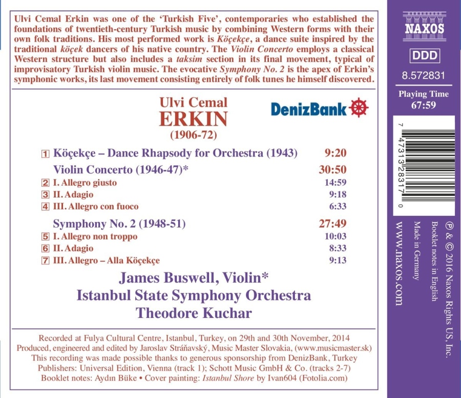 Erkin: Symphony No. 2; Violin Concerto; Köçekçe - Dance Rhapsody - slide-1