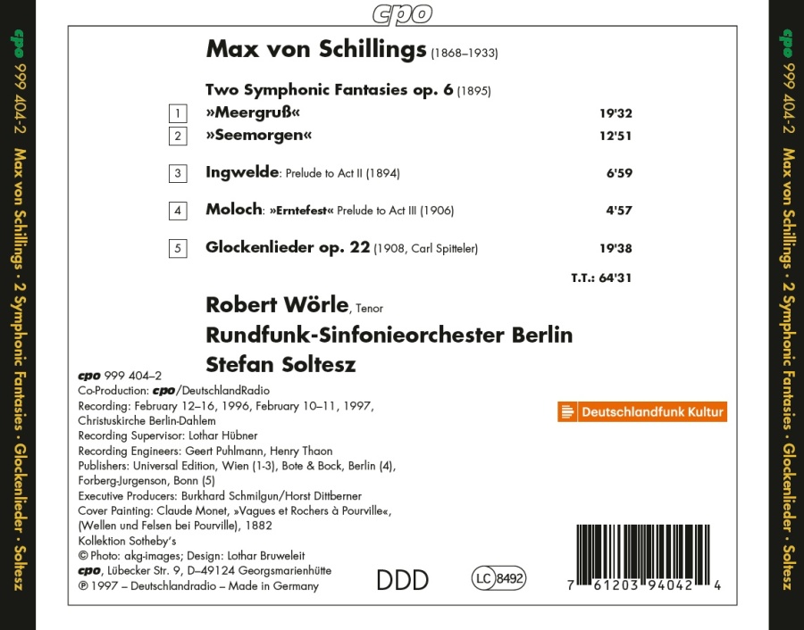 Schillings: Meeresgruß; Seemorgen; Glockenlieder - slide-1