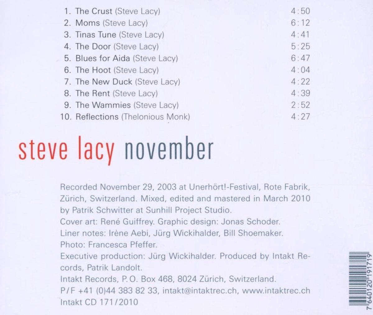 Steve Lacy: November - slide-1