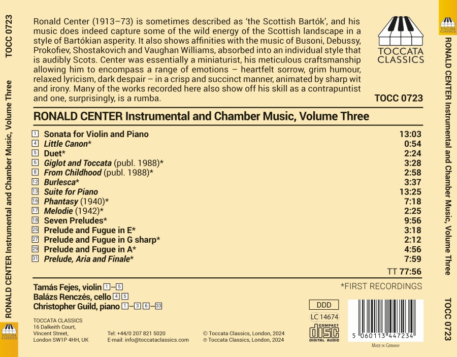 Center: Instrumental & Chamber Music Vol. 3 - slide-1