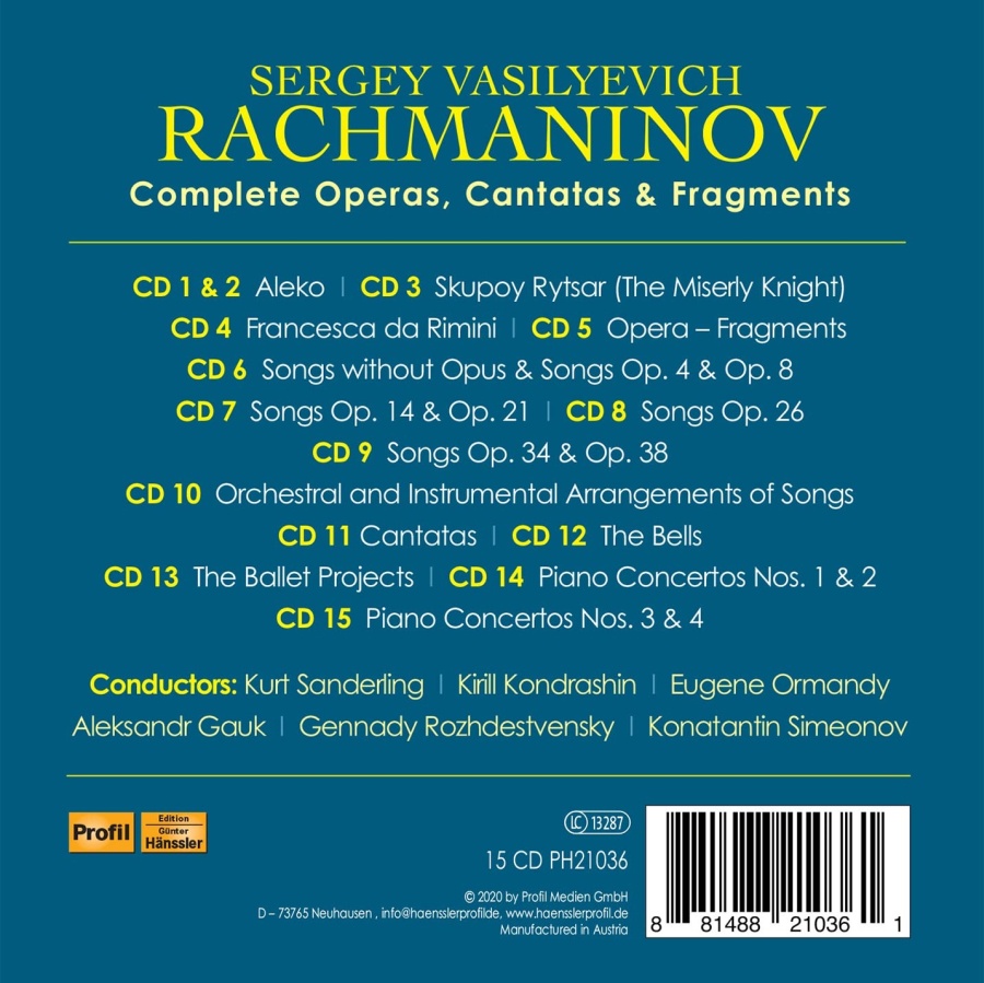Rachmaninov: Complete Operas, Cantatas & Fragments - slide-1