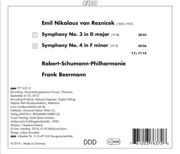 Reznicek: Symphonies Nos. 3 & 4 - slide-1