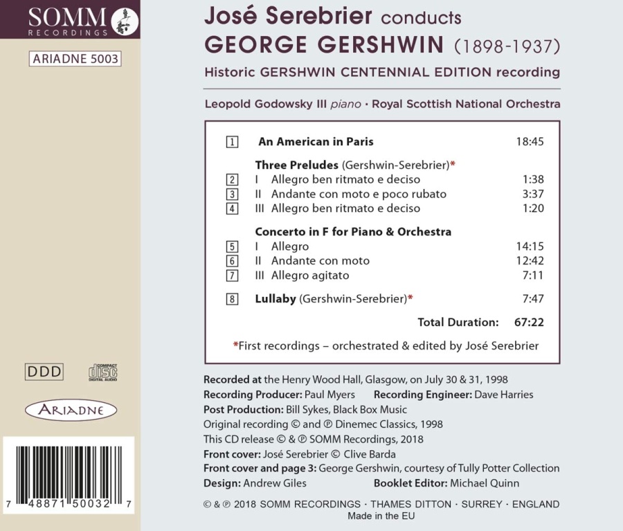 Gershwin: An American in Paris; Piano Concerto; 3 Preludes; Lullaby - slide-1