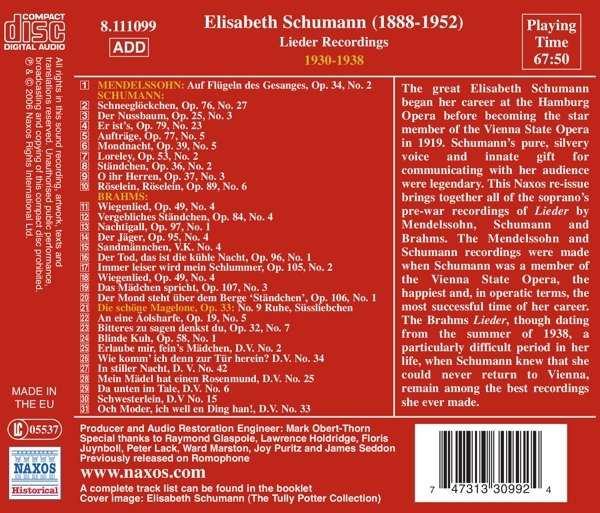 Elisabeth Schumann - Lieder Recordings - slide-1