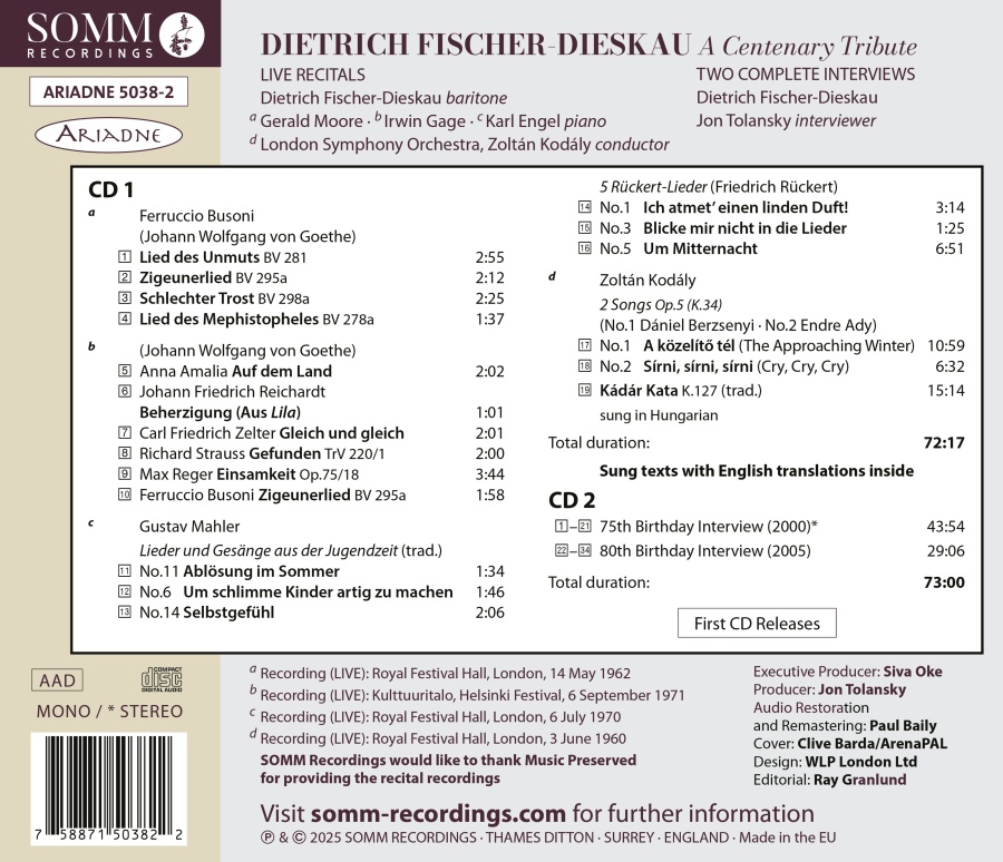 Dietrich Fischer-Dieskau: Centenary Tribute - slide-1