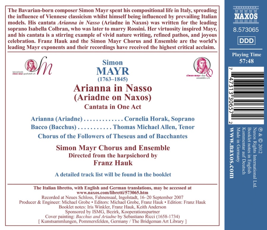 Mayr: Arianna in Nasso (Cantata) - slide-1