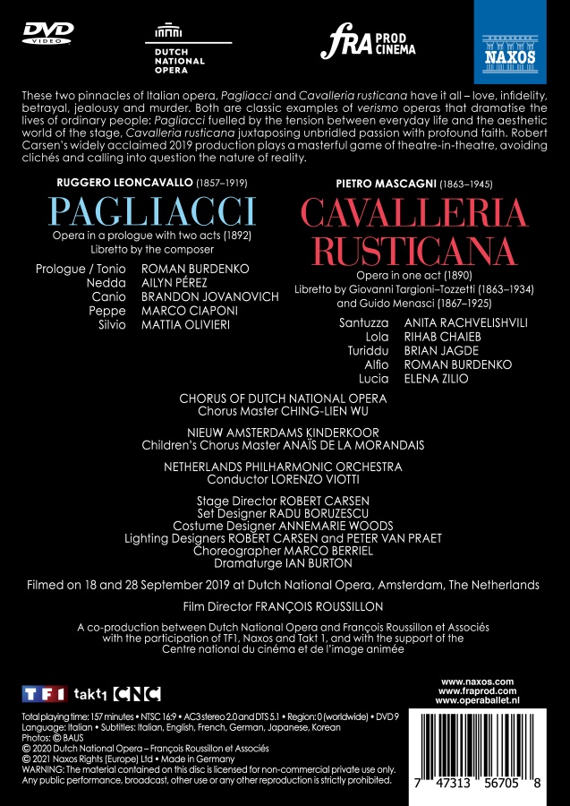 Leoncavallo: Pagliacci; Mascagni: Cavalleria Rusticana - slide-1