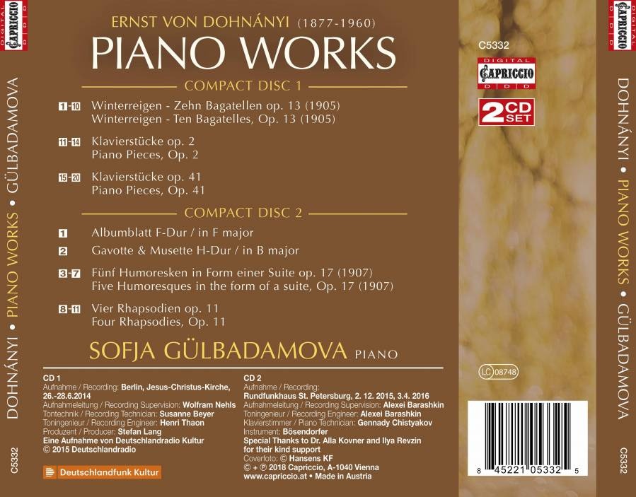 Dohnanyi: Piano Works - slide-1