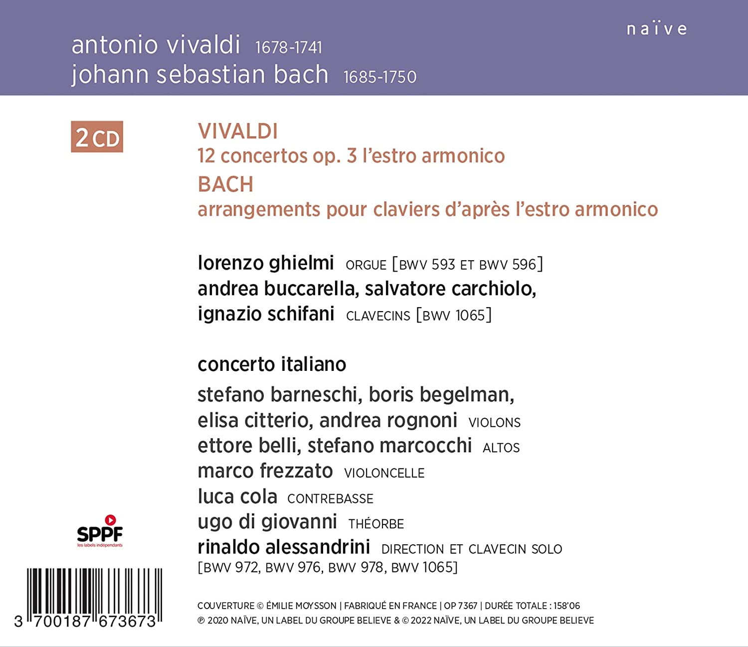 Vivaldi 12 Concertos Op.3 ‘l’estro Armonico / Bach: Keyboards Arrangements - slide-1