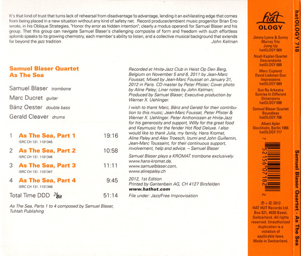 Samuel Blaser Quartet: As The Sea - slide-1