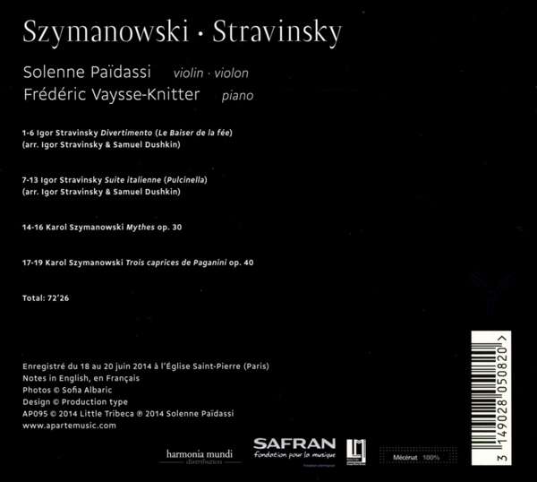 Stravinsky & Szymanowski: Oeuvres pour violon - slide-1