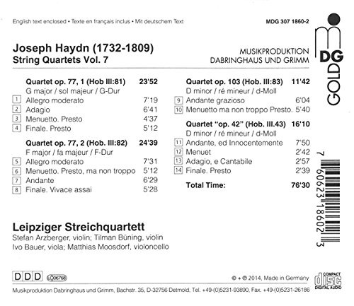 Haydn: String Quartets Vol. 7 - slide-1