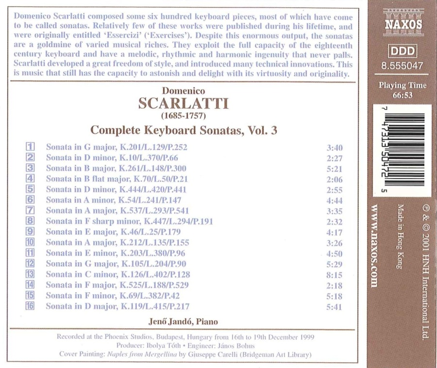 SCARLATTI: Complete Keyboard Sonatas, Vol. 3 - slide-1