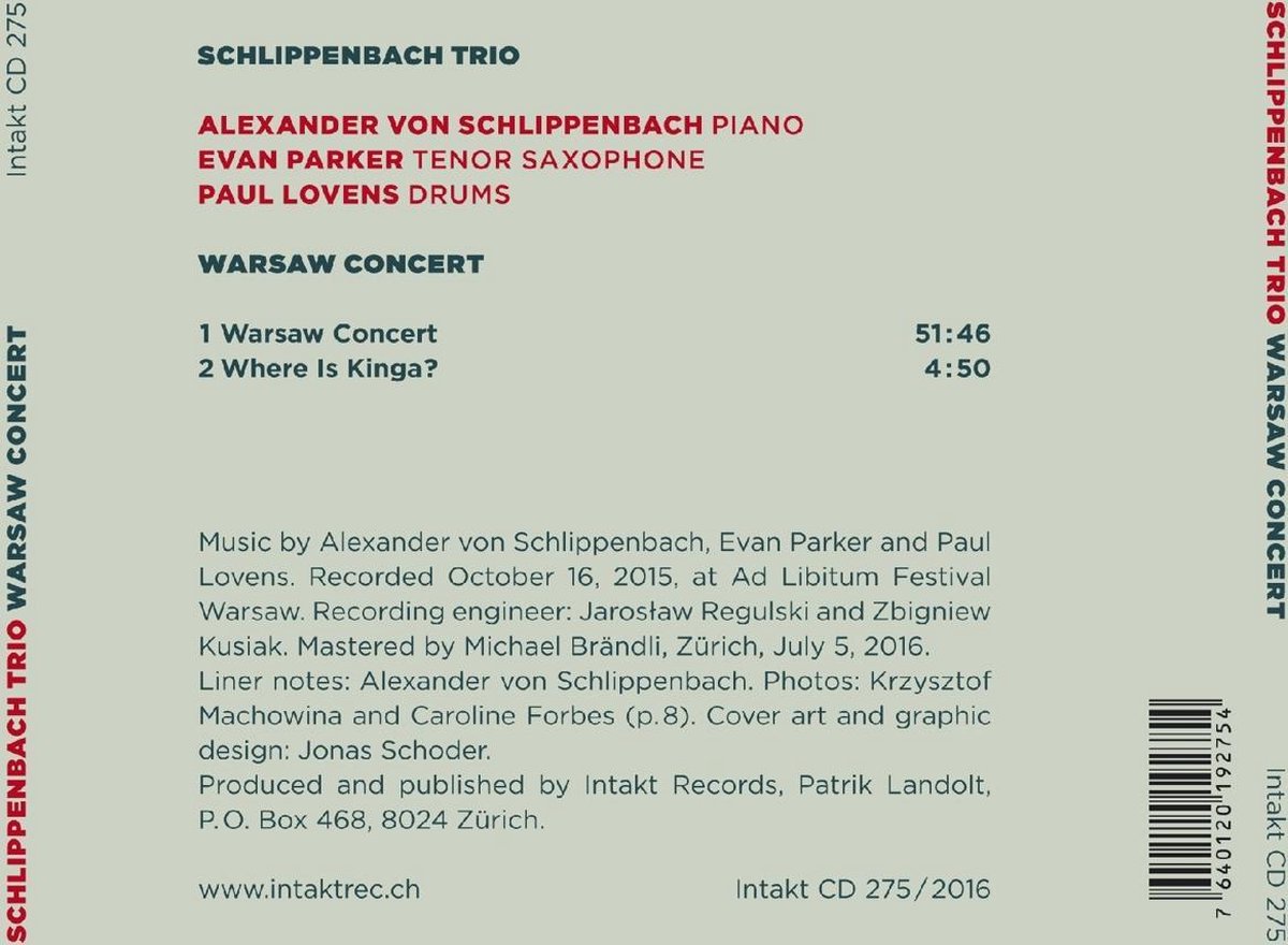Schlippenbach Trio: Warsaw Concert - slide-1