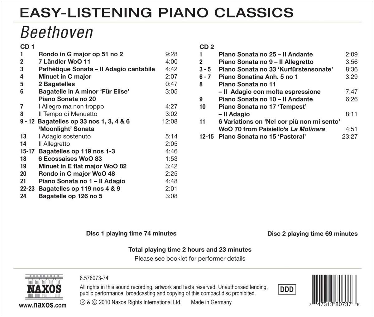 EASY-LISTENING PIANO CLASSICS - BEETHOVEN - slide-1