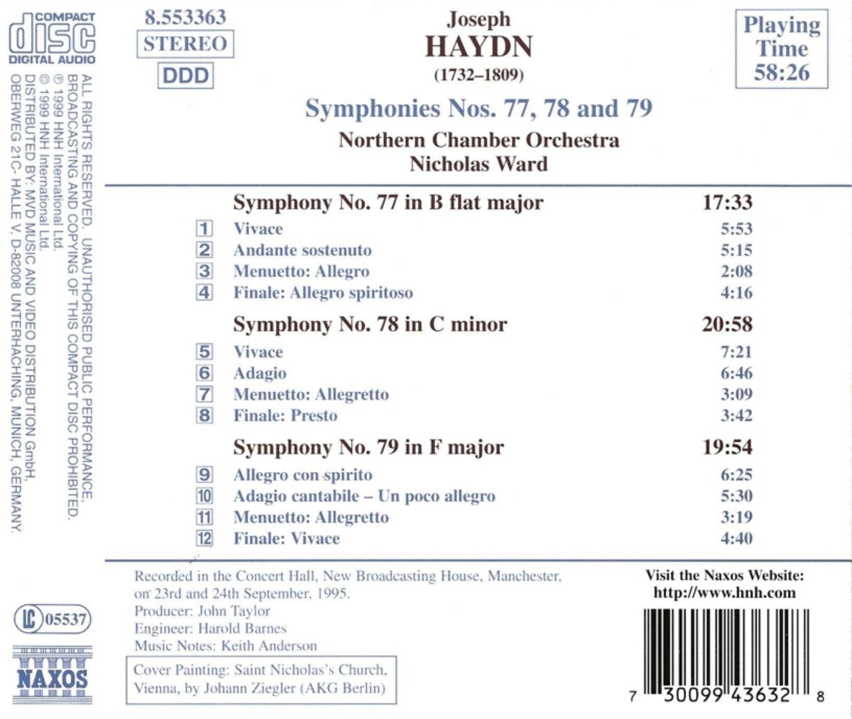 HAYDN: Symphonies nos. 77 & 78 - slide-1