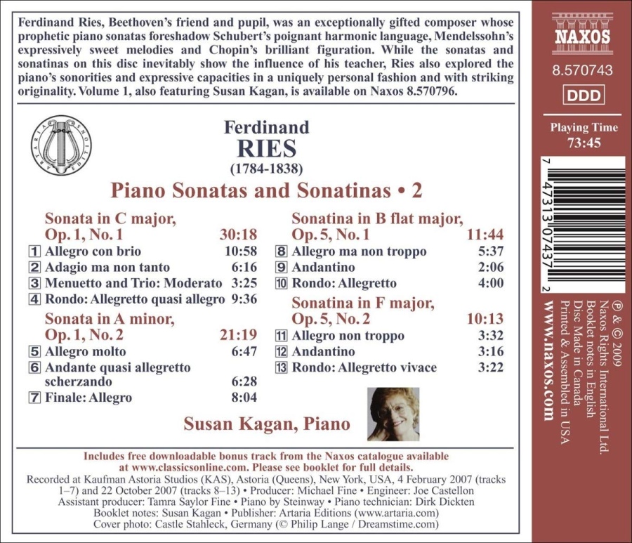 Ries: Piano Sonatas & Sonatinas Vol. 2 - slide-1