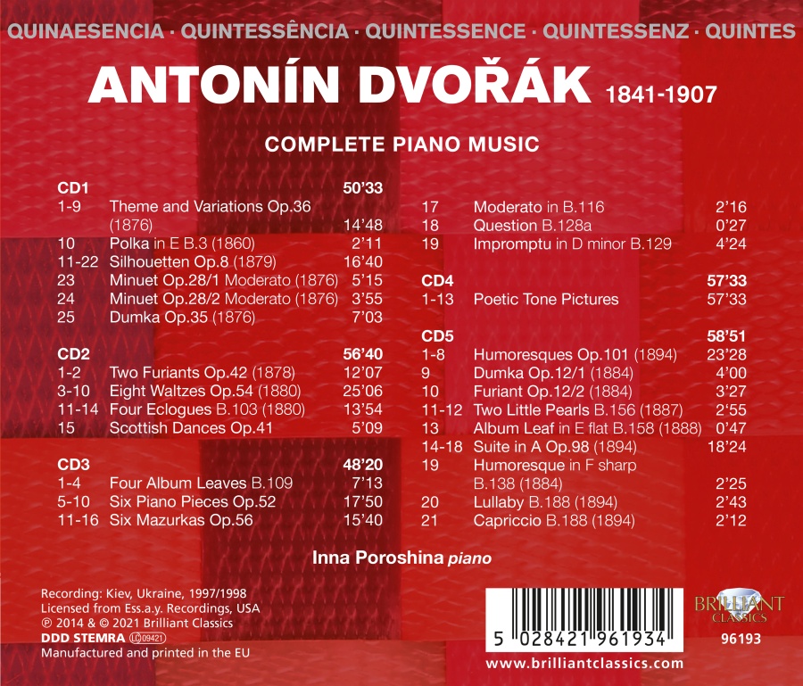 Quintessence Dvorák: Complete Piano Music - slide-1