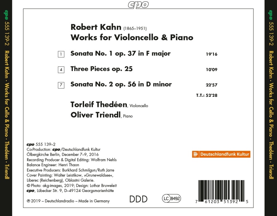 Kahn: Cello Sonatas; Two Pieces - slide-1