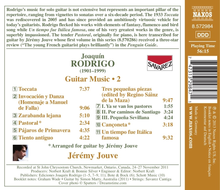 Rodrigo: Guitar Music Vol. 2 - Toccata, Invocación y Danza, Zarabanda - slide-1