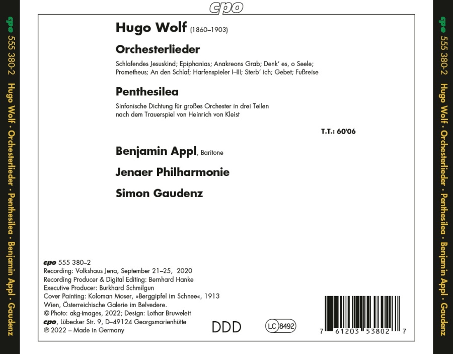Wolf: Orchesterlieder; Penthesilea - slide-1