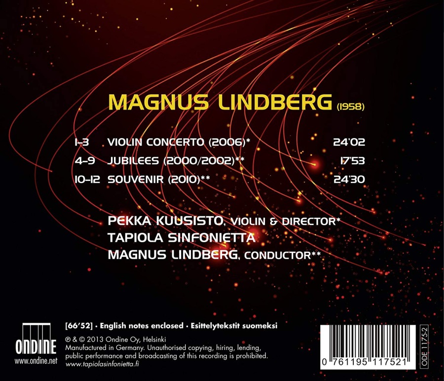 Lindberg: Violin Concerto, Jubilees, Souvenir - slide-1