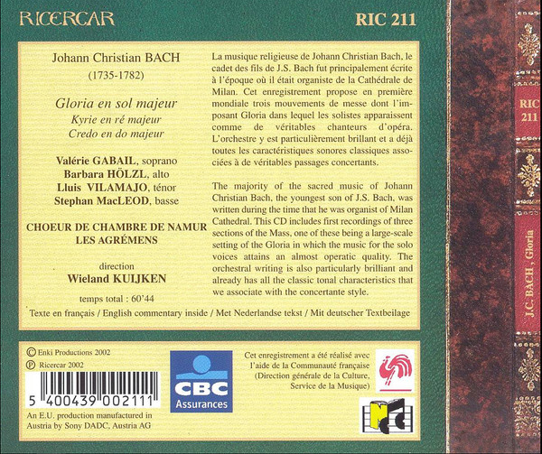 Bach J.C.: Gloria in G Major - slide-1