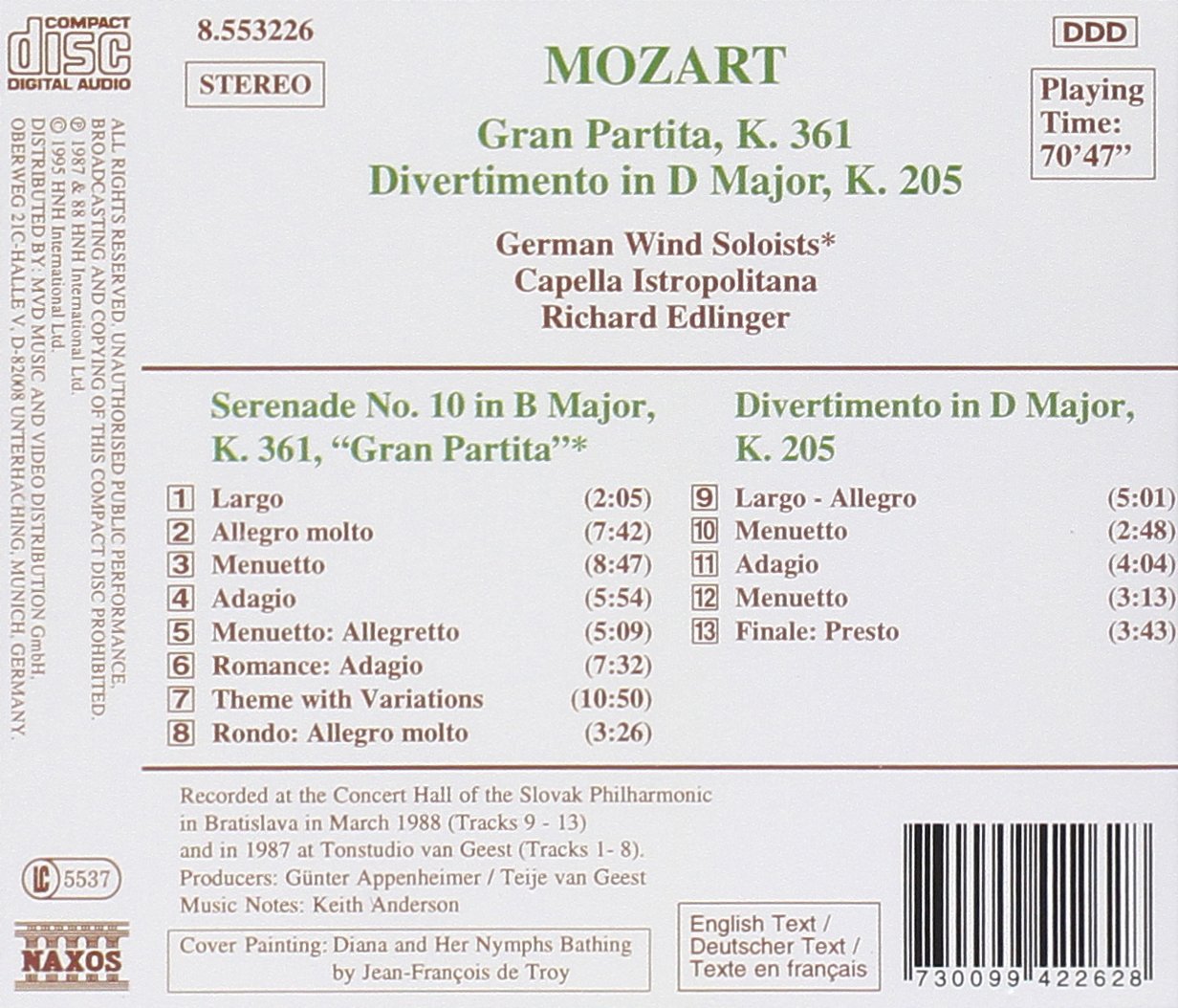 MOZART: Gran Partita, Divertimento in D - slide-1