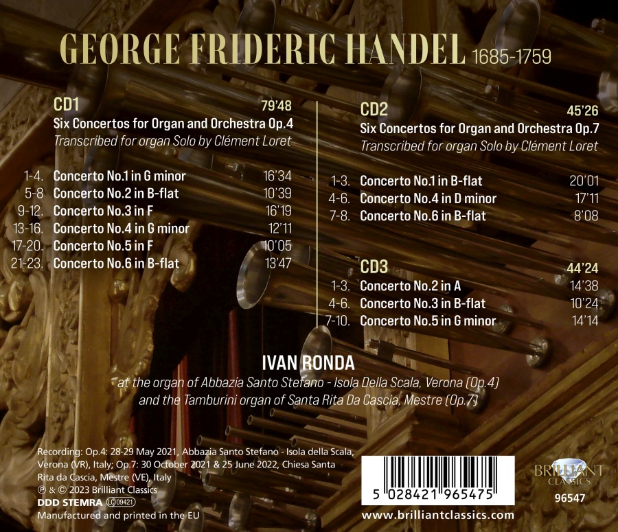 Handel: Organ Concertos Op. 4 & Op. 7, transcribed for organ solo - slide-1